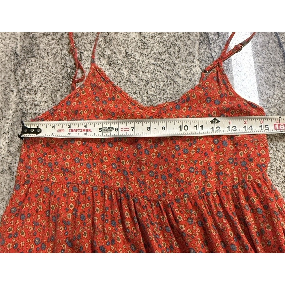 Natural Life Wide Leg Tiered Floral Romper Size S Oversized Pockets Sleeveless - Picture 14 of 15